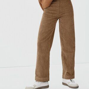 Everlane wide-leg brown corduroy pants